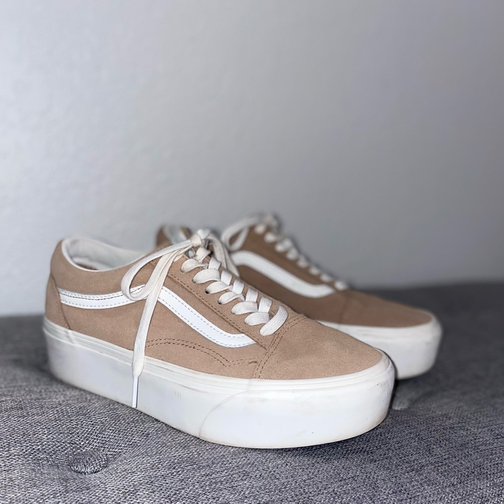 Vans Tan Sneakers Classic Casual Style